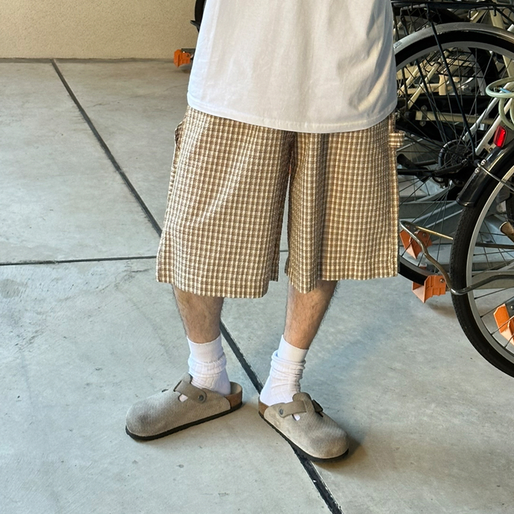 チェックカーペンターバミューダパンツ | ファッション通販
