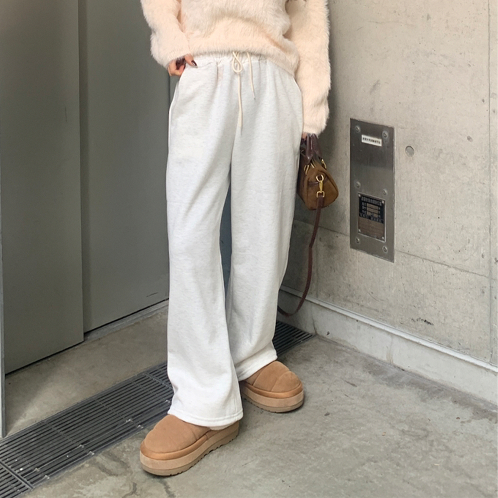 裏起毛ワイドスウェットパンツ