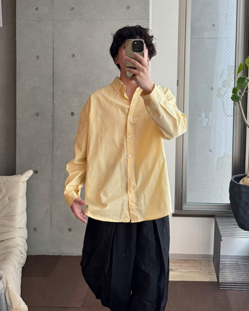 （ユニセックス）オーバーサイズパステルシャツ