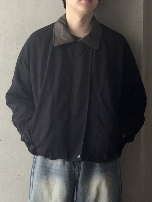 （ユニセックス）レザーカラージャケット