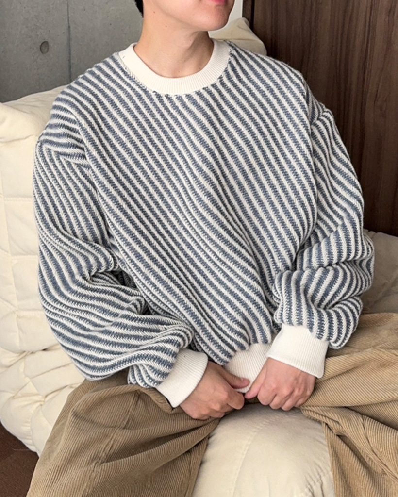 斜めパターンニット