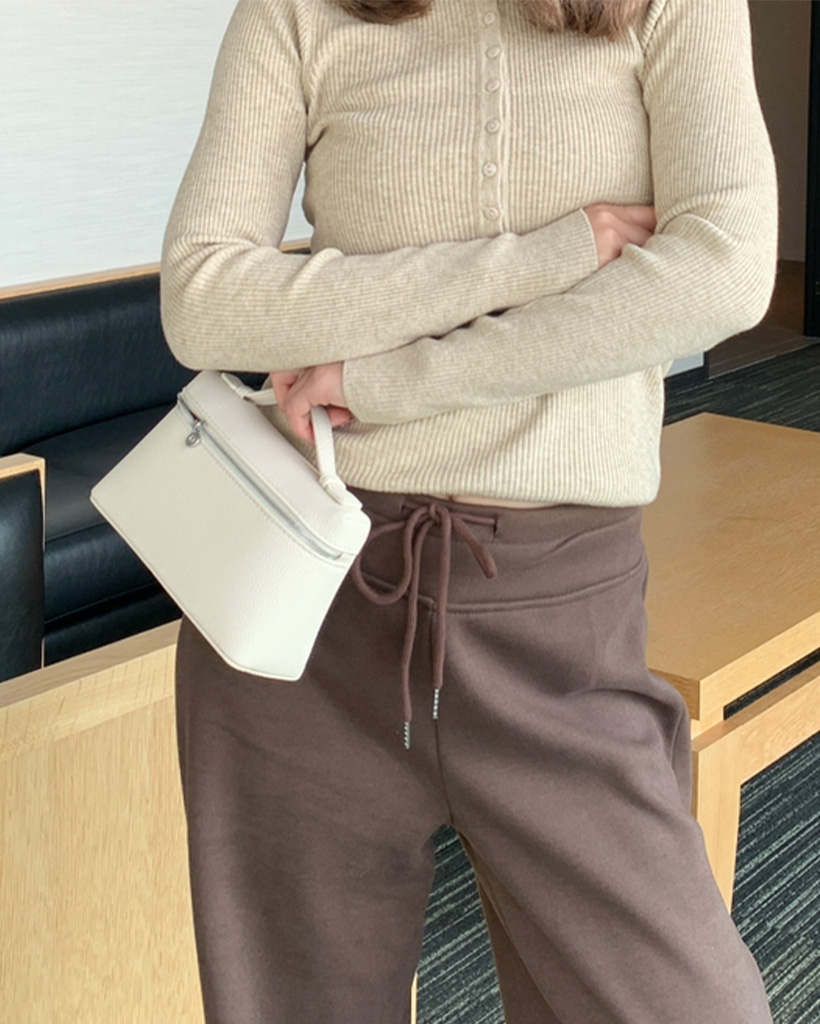 ミニスクエアファスナートートバッグ