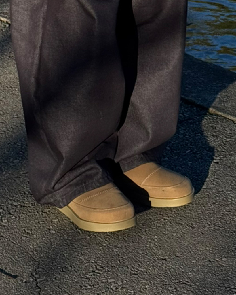 ボアスエードスリッパ