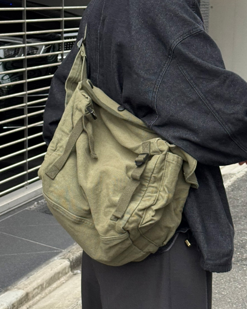 ウォッシュコットンショルダーバッグ