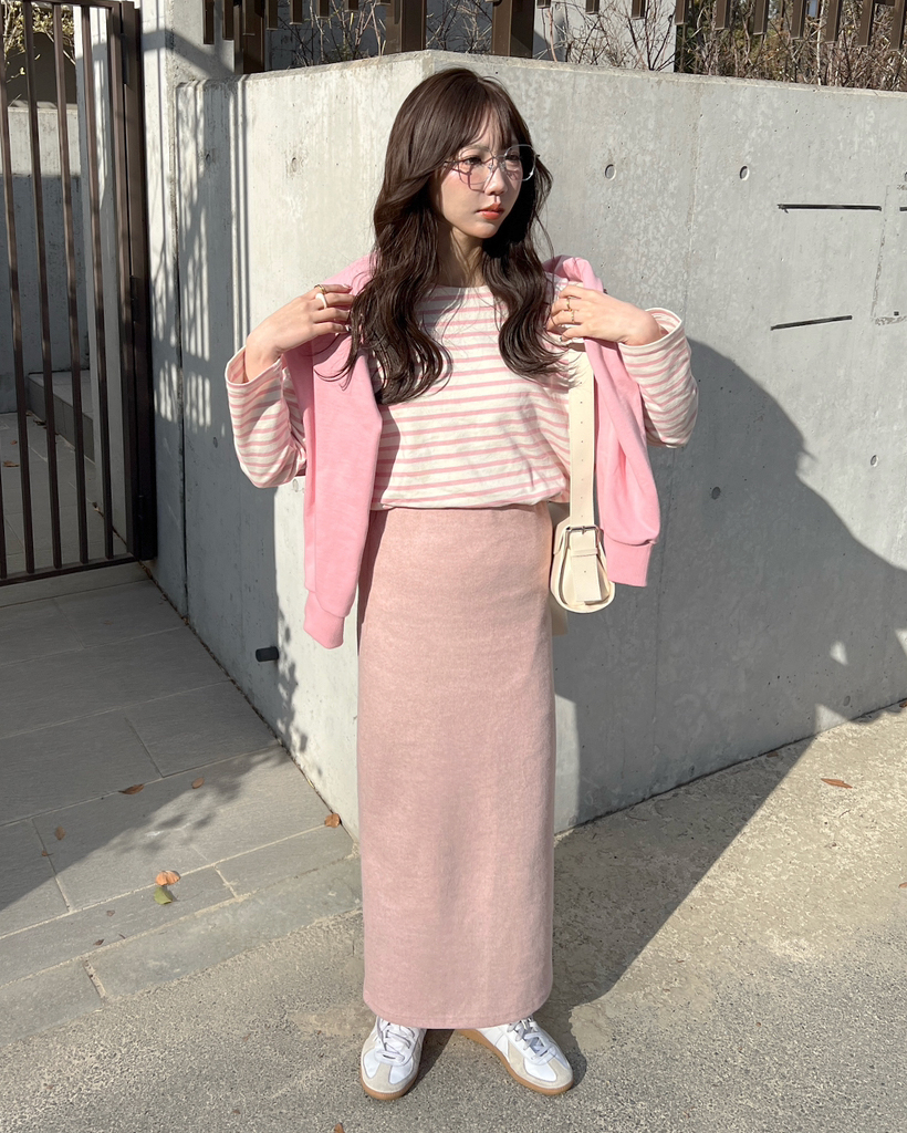 極美品　ブリーフィング　ニットスカート　ネイビーS SET UP対応 透かし編み柄ニットスカート