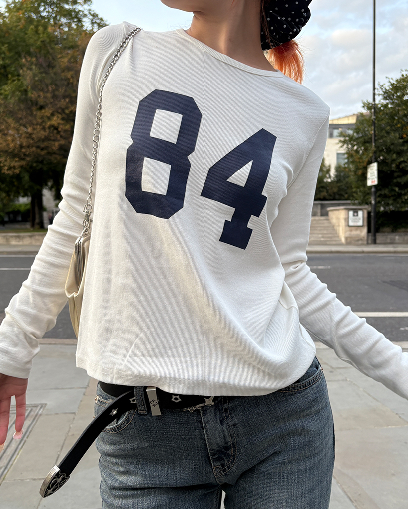 ネイビーとホワイトのクロップドトップス XTFST07J2 スクエアネック ラウンドヘム クロップド丈 半袖