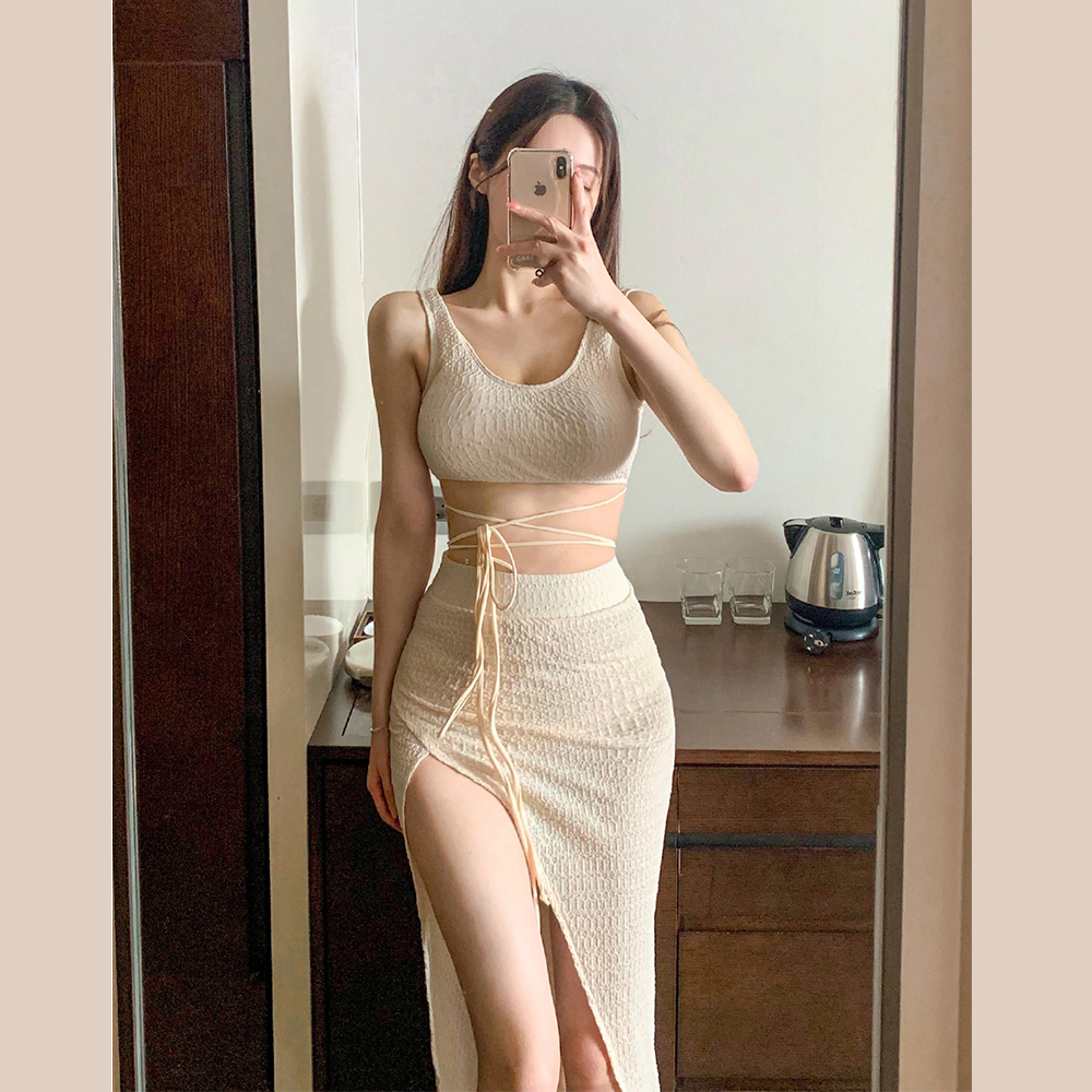 bikini maxi skirt cover-up 3pcs | ファッション通販サイト NUGU