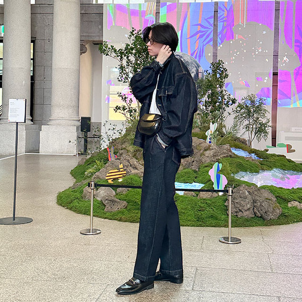 オーバーサイズダークデニムジャケット | ファッション通販サイト NUGU