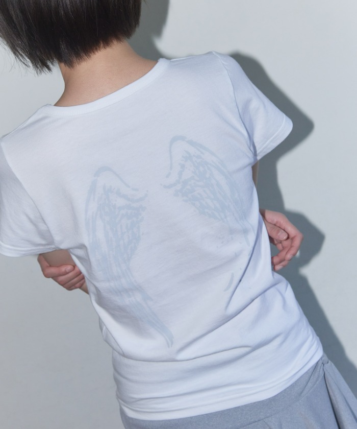 REBIRTH OF HEAVEN CROP TEE (BLACK) F25QB135 | ファッション