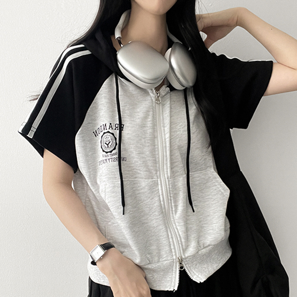 GLOGANG Travel Tee 半袖 2色 関税送料無料 2WAYバイカラー半袖パーカー | ファッション通販サイト NUGU