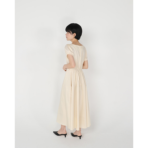 Long frill dress(Cream) | ファッション通販サイト NUGU
