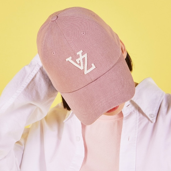 ★【VARZAR】★Monogram Applique Over Fit Washing Ball Ca.p★ Monogram Applique Over Fit Washing Ball Cap Khaki - VARZAR
