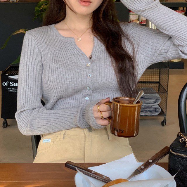 Darlingリブカーディガン