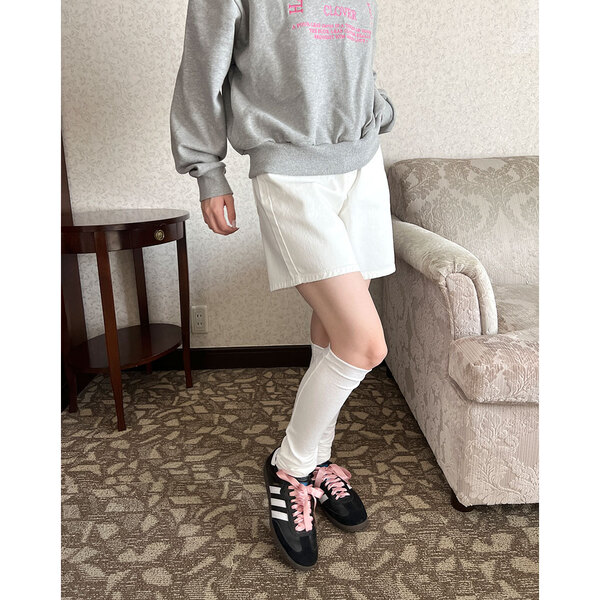 PG ホワイト ショートパンツ SS】WOMEN COOLMOTION ツイル ショートパンツ ホワイト 071642406