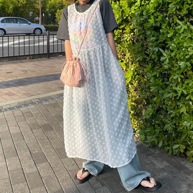 柄シースルーキャミワンピース | ファッション通販サイト NUGU