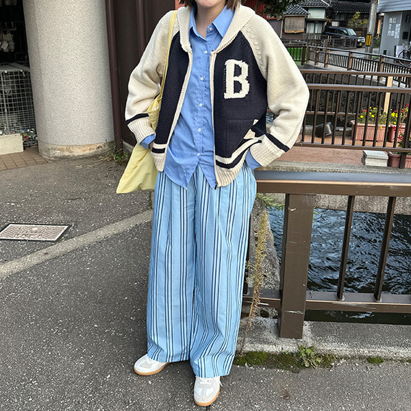 ［新品未使用品］MUTA MARINE ストライプパンツ ACANTHUS x muta MARINE Geometric Sweat Warm Up Pants [全2色