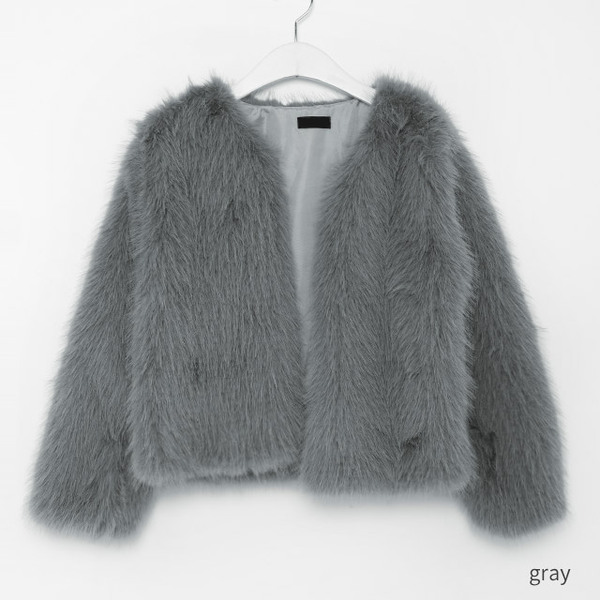 nugu ファーコート　ショート フェイクファーショートコート | ファッション通販サイト NUGU