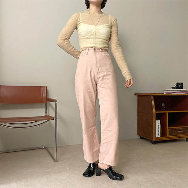 ハイウエストピンクパンツ | ファッション通販サイト NUGU