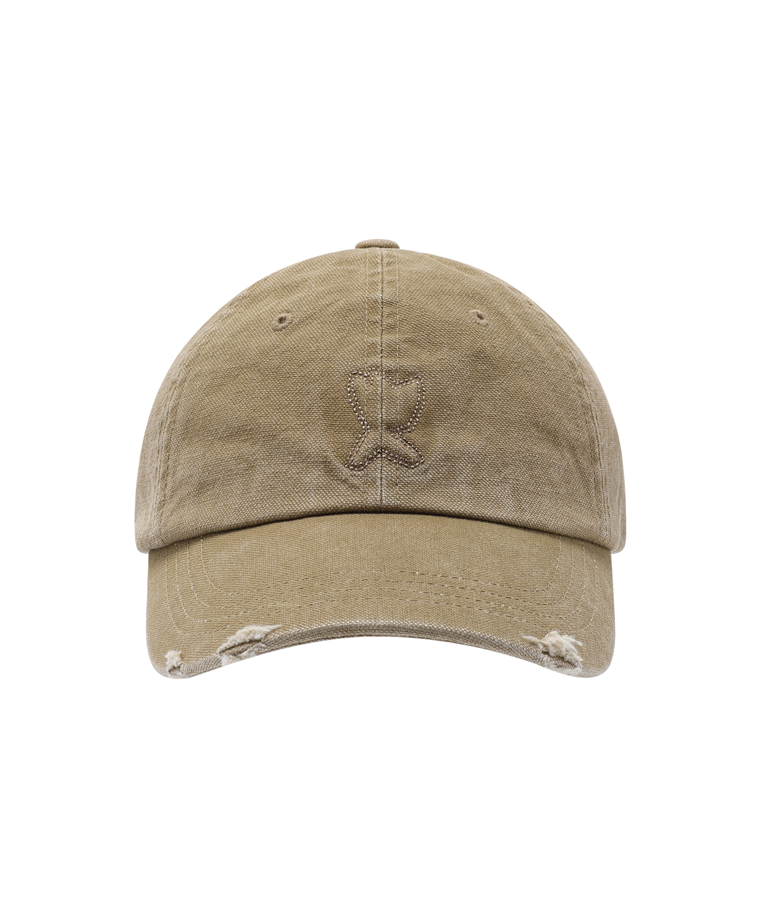 WASHED DAMAGED CAP BEIGE