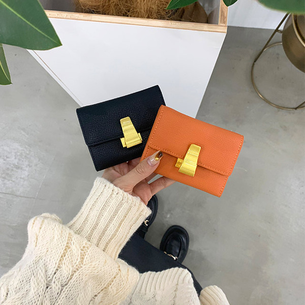 三つ折り財布 ダークブラウン✖️キャメルブラウン 国産本革 栃木レザー 三つ折り財布[品番：BCYW0027018