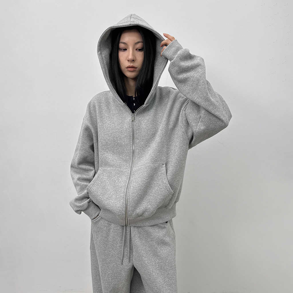 ユニセックス】ワンポイント刺繍スウェットドロストフーディ