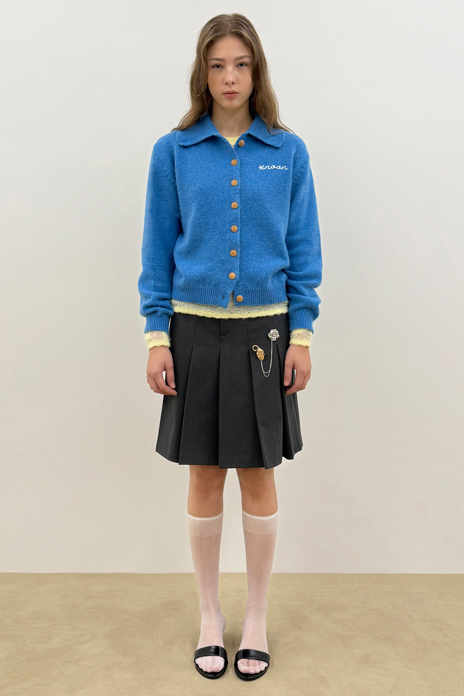 Sinoon Button Knit Cardigan (Blue)