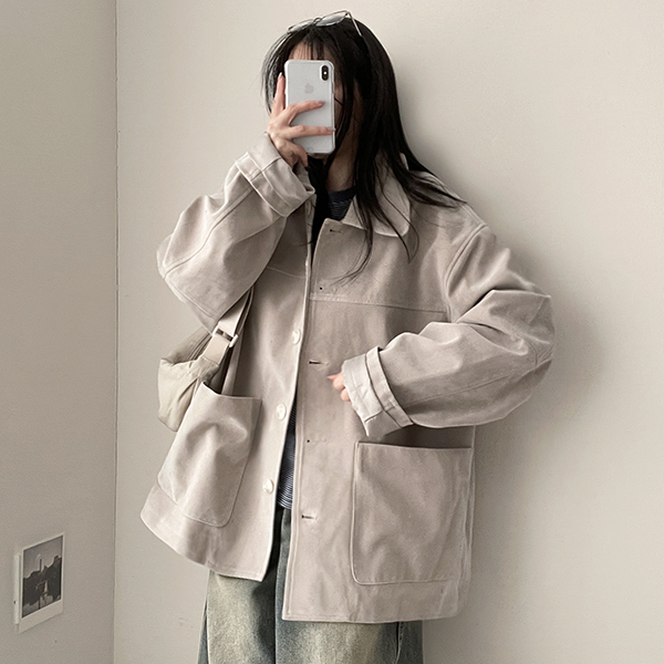 オーバースリットスエードジャケット | ファッション通販サイト NUGU