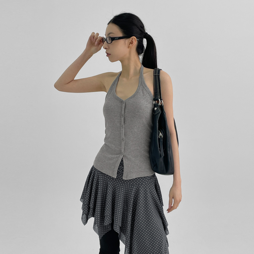 シャルボン　ノースリーブ　ブラック Dot and Stripes CHILD WOMAN チャイルドウーマン,80ボイル