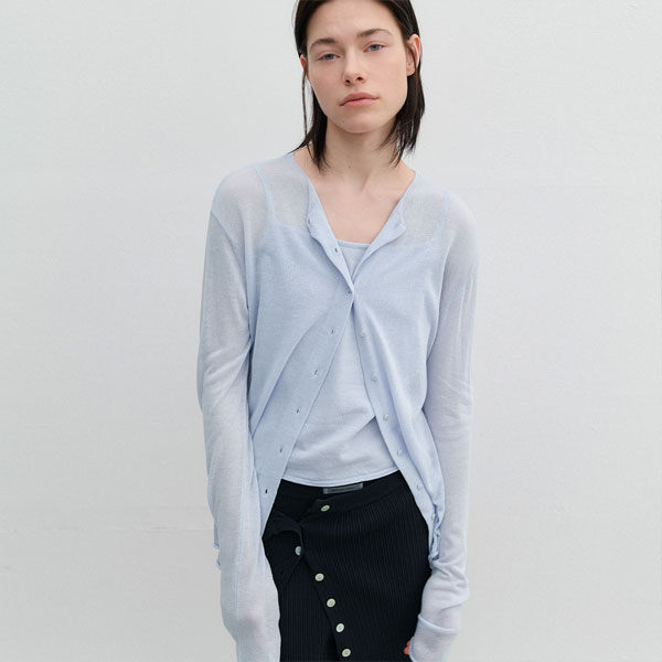 (CD-2258)AN CLEAN ROUND NECK CARDIGAN&TOP KNIT SETS