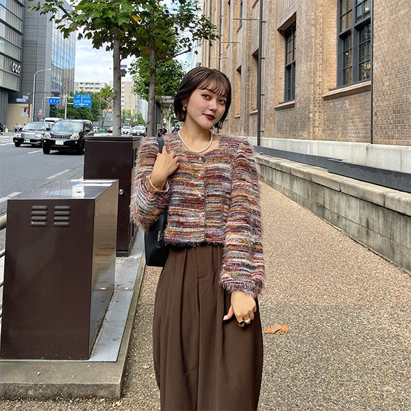 mideal ミックスカラーカーディガン　 mix color cardigan mideal mix color cardigan ミックスカラーカーディガン