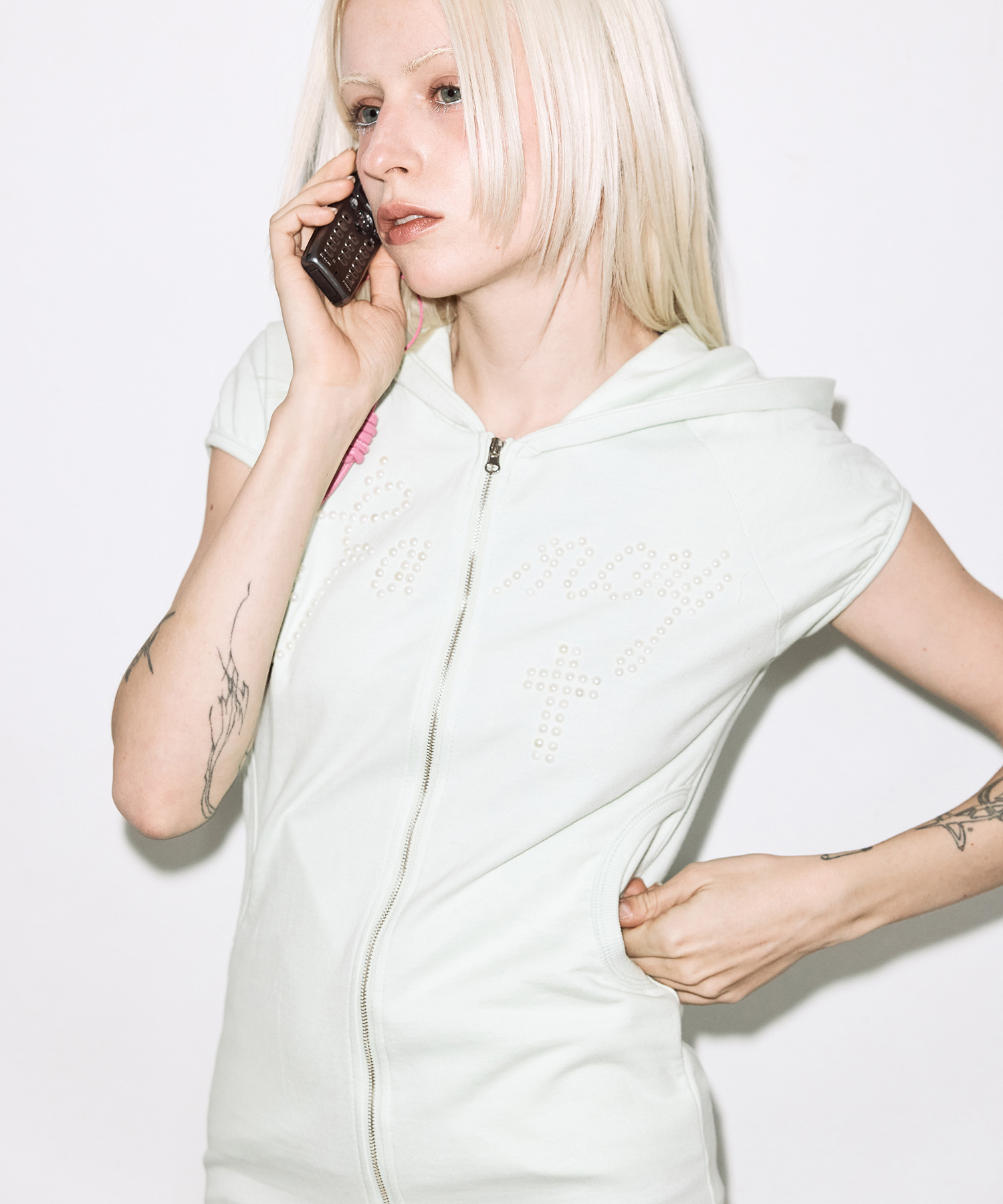 HOTFIX PUFF SLEEVE HOOD ONE-PIECE (MINT) F26QD139 | ファッション
