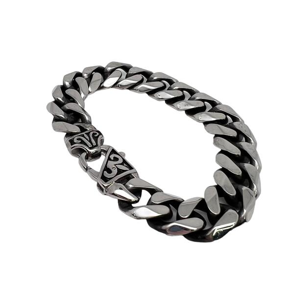 メンズチェーンブレスレットボルドーストリートファッション