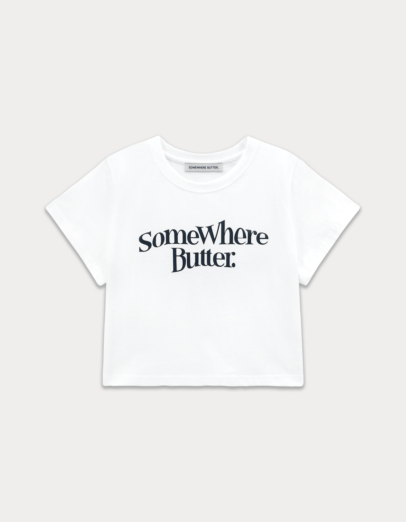 Wave Logo Crop Top - Ivory