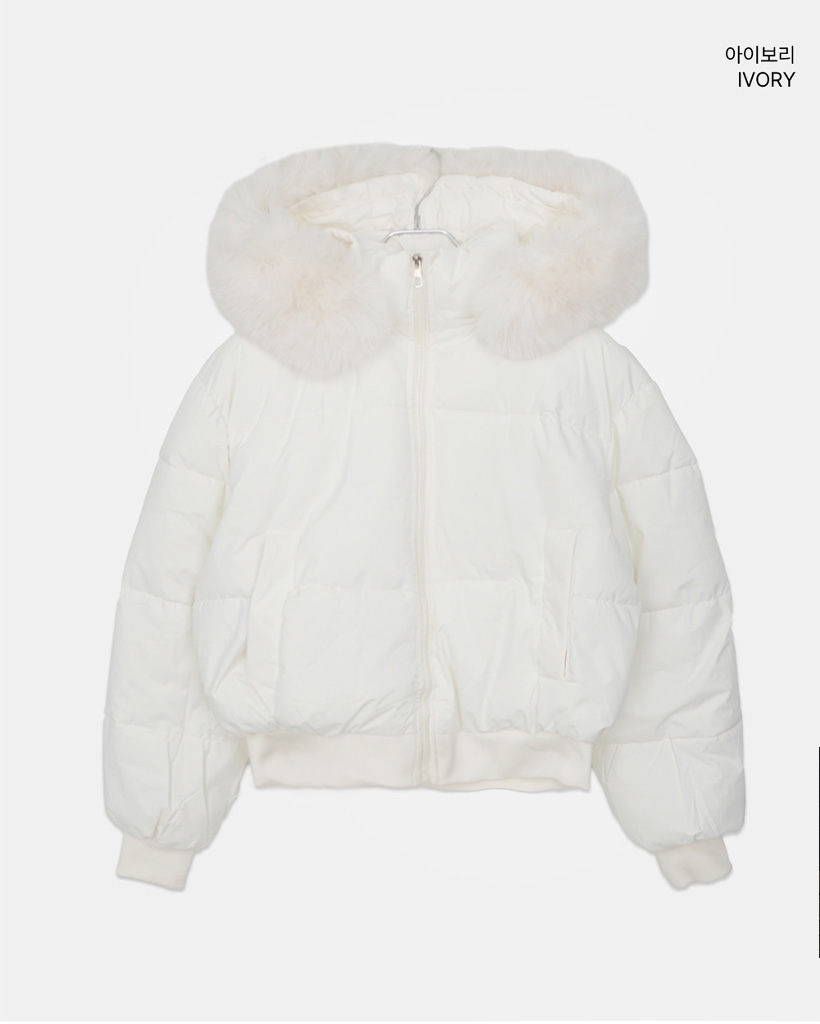 ファーフード付きショート ダウンジャケット | ファッション通販サイト