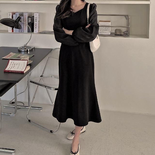 ハートネックマーメイドロングワンピース | ファッション通販サイト NUGU