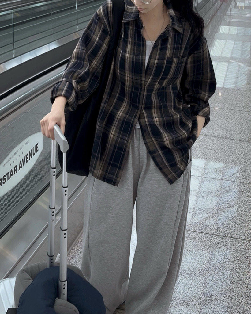 [original]オーバーサイズチェックシャツ