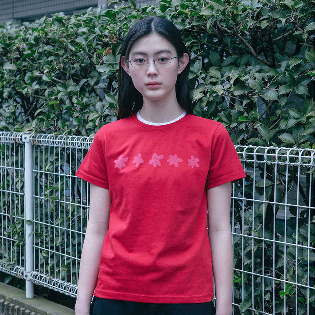 flower standard t-shirt (red)