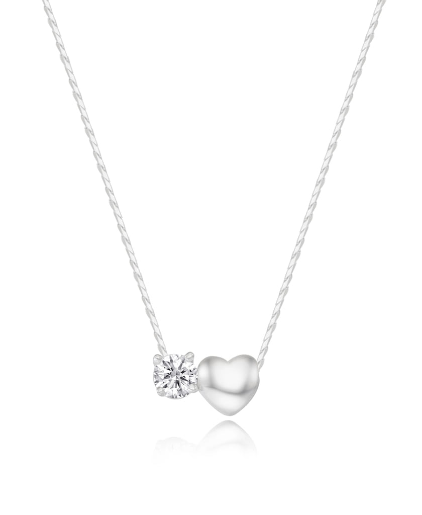 freya cubic heart necklace