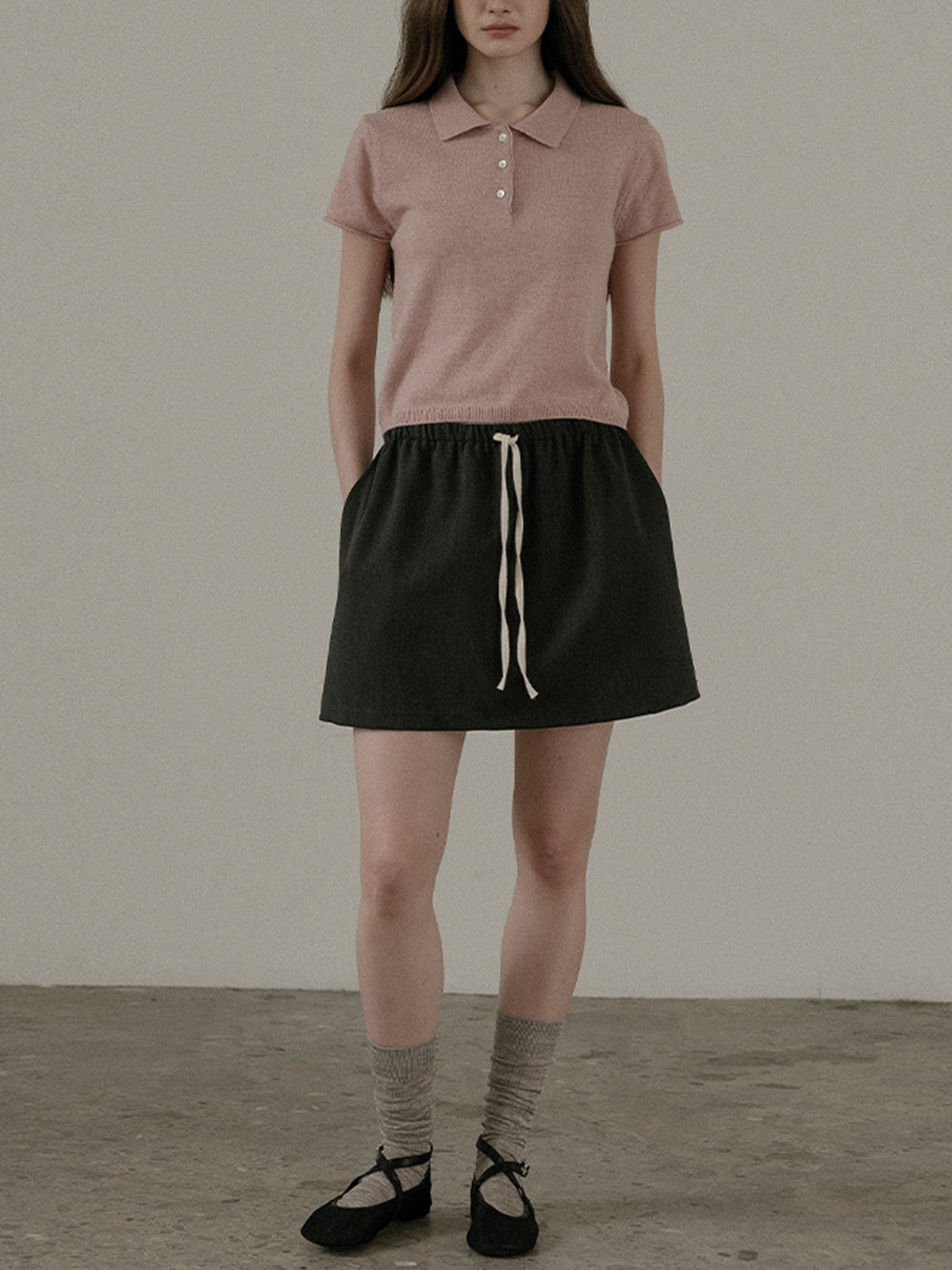 Banding terry skirt FRSP02SK01_Charcoal