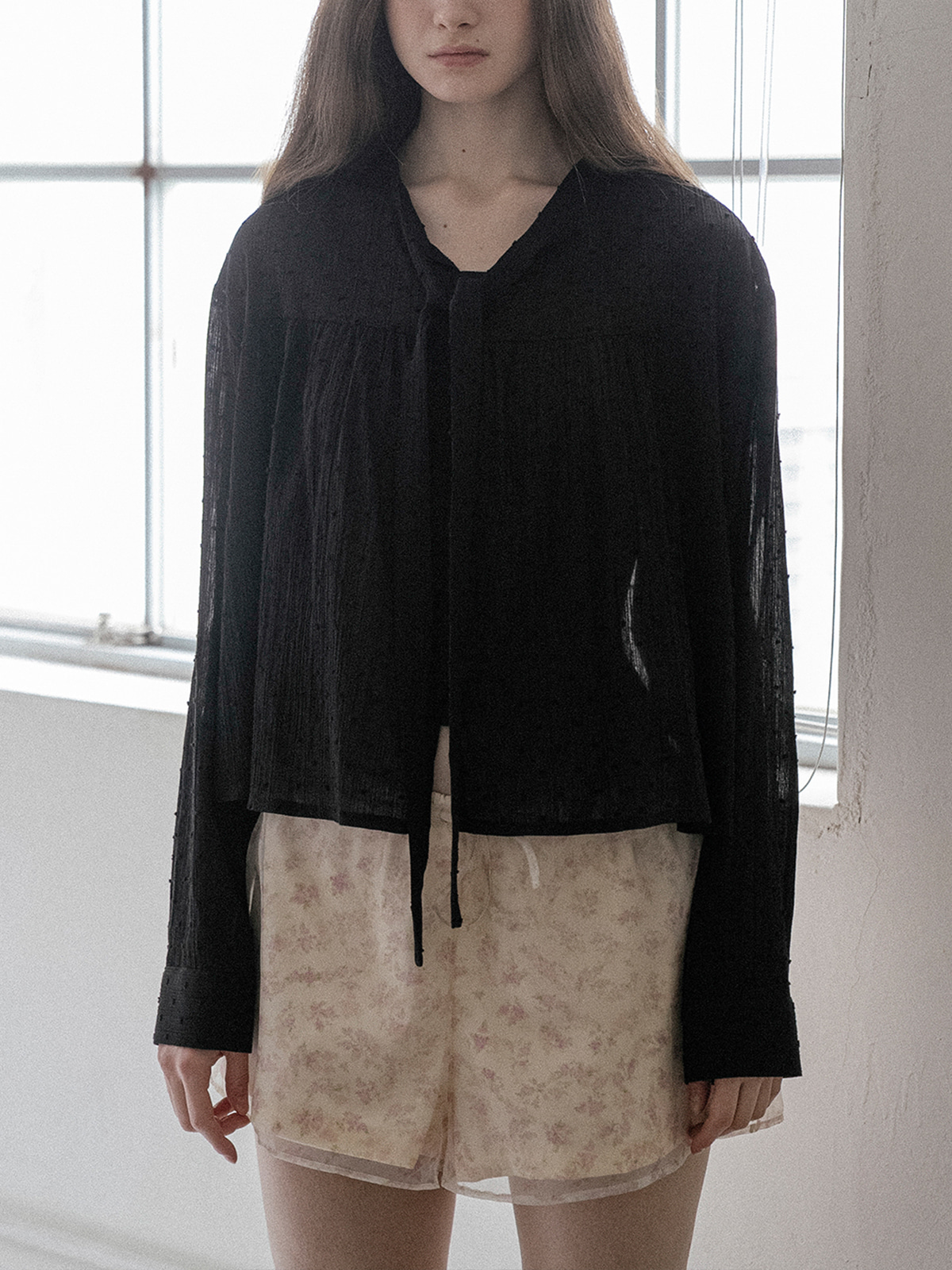 Lucha tie blouse FRSP02BL08_Black