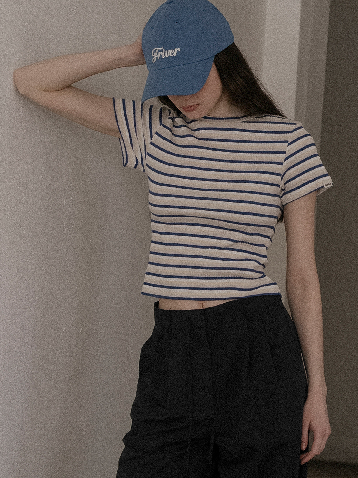 Stripe round t-shirt FRSP02TS14_Ivory