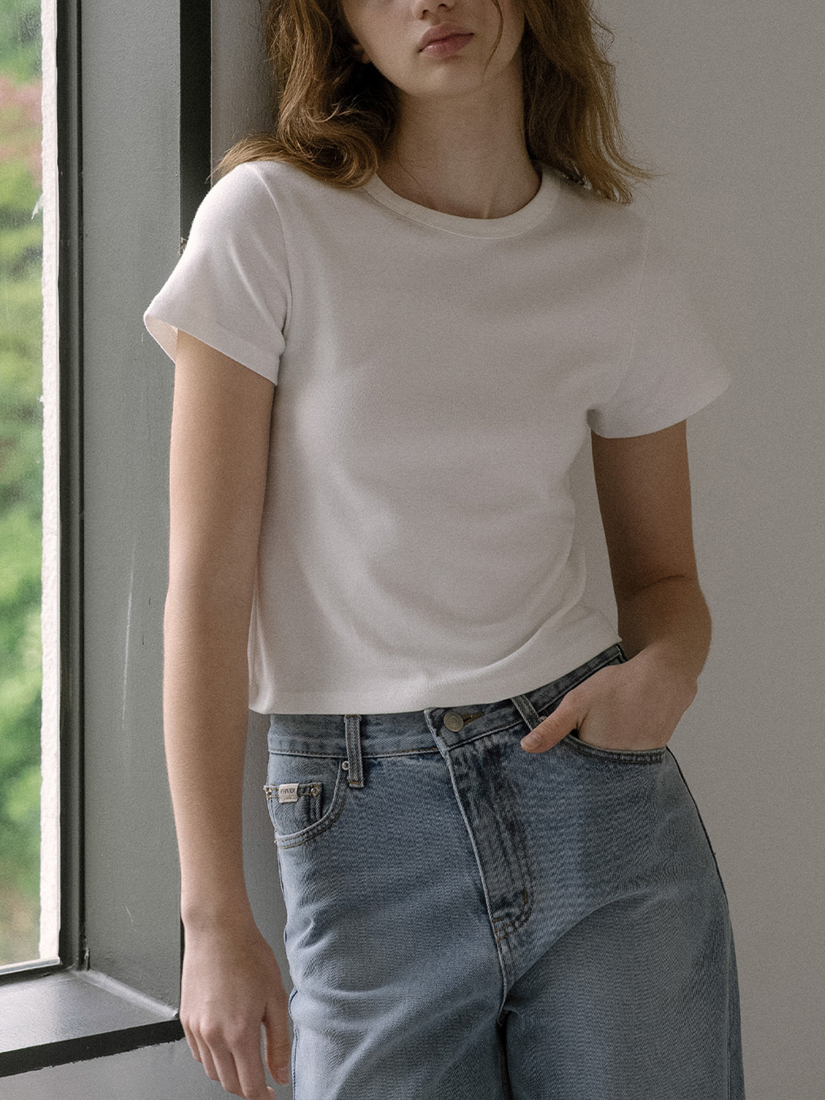 Bottle cotton crop t-shirt_Ivory