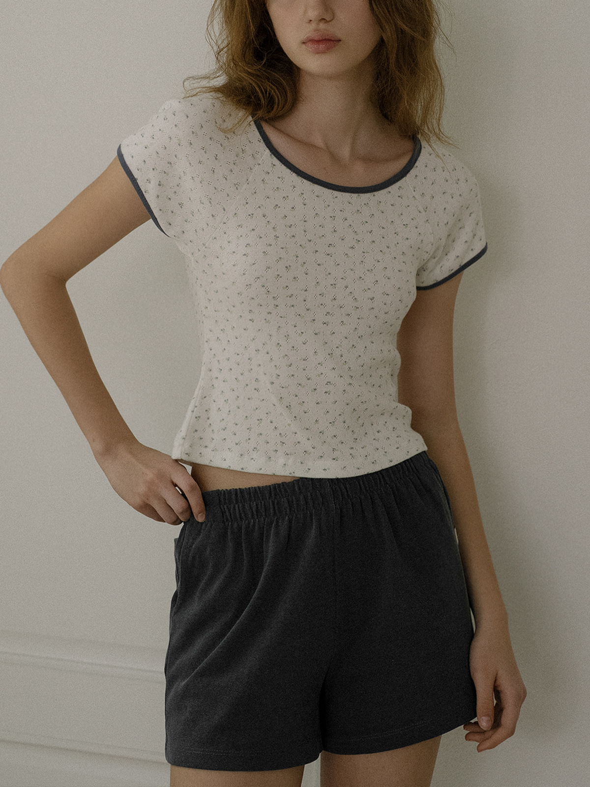 Flower crop t-shirt FRSU01TS01_Ivory