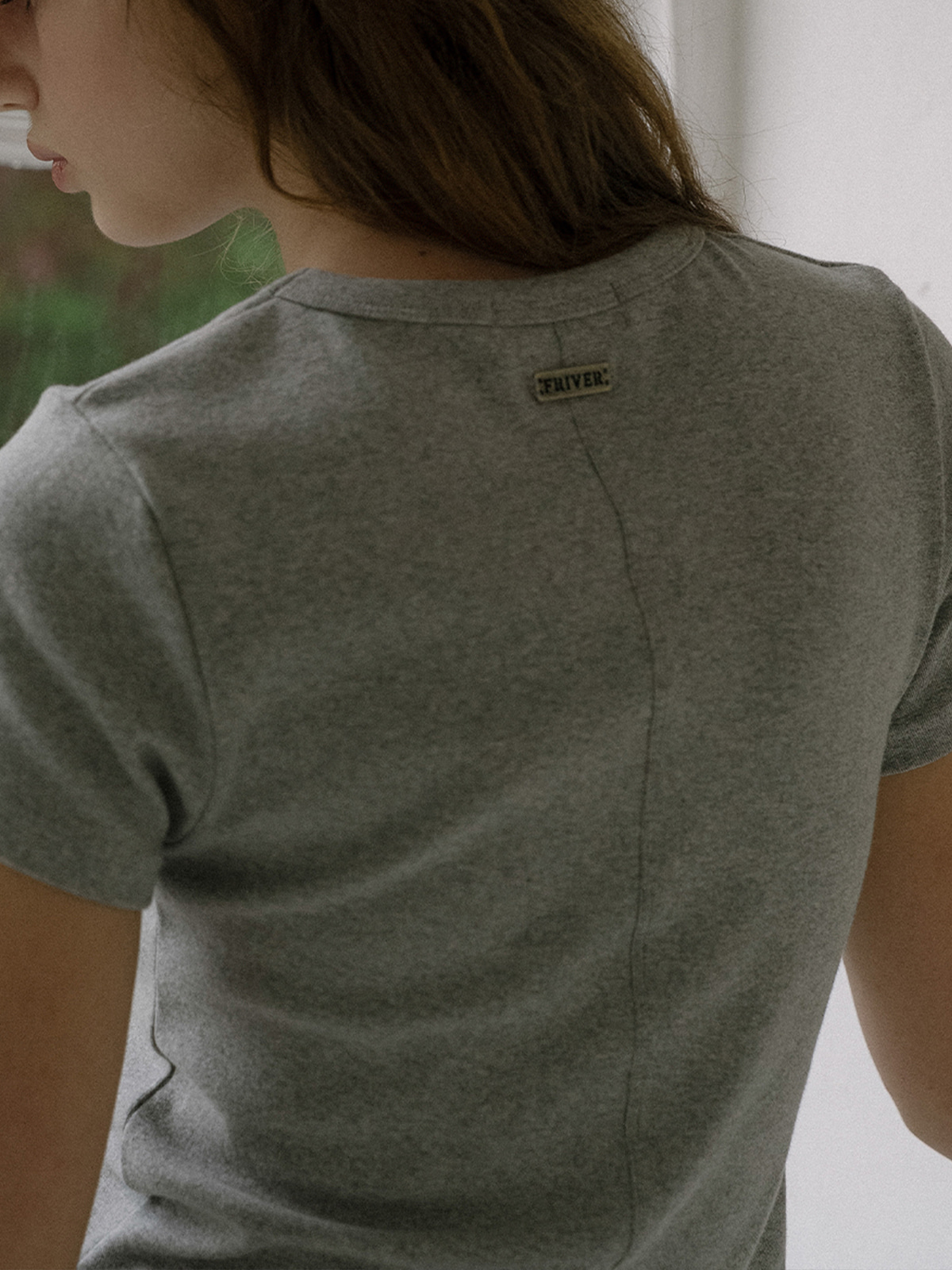 Bottle cotton crop t-shirt_Gray