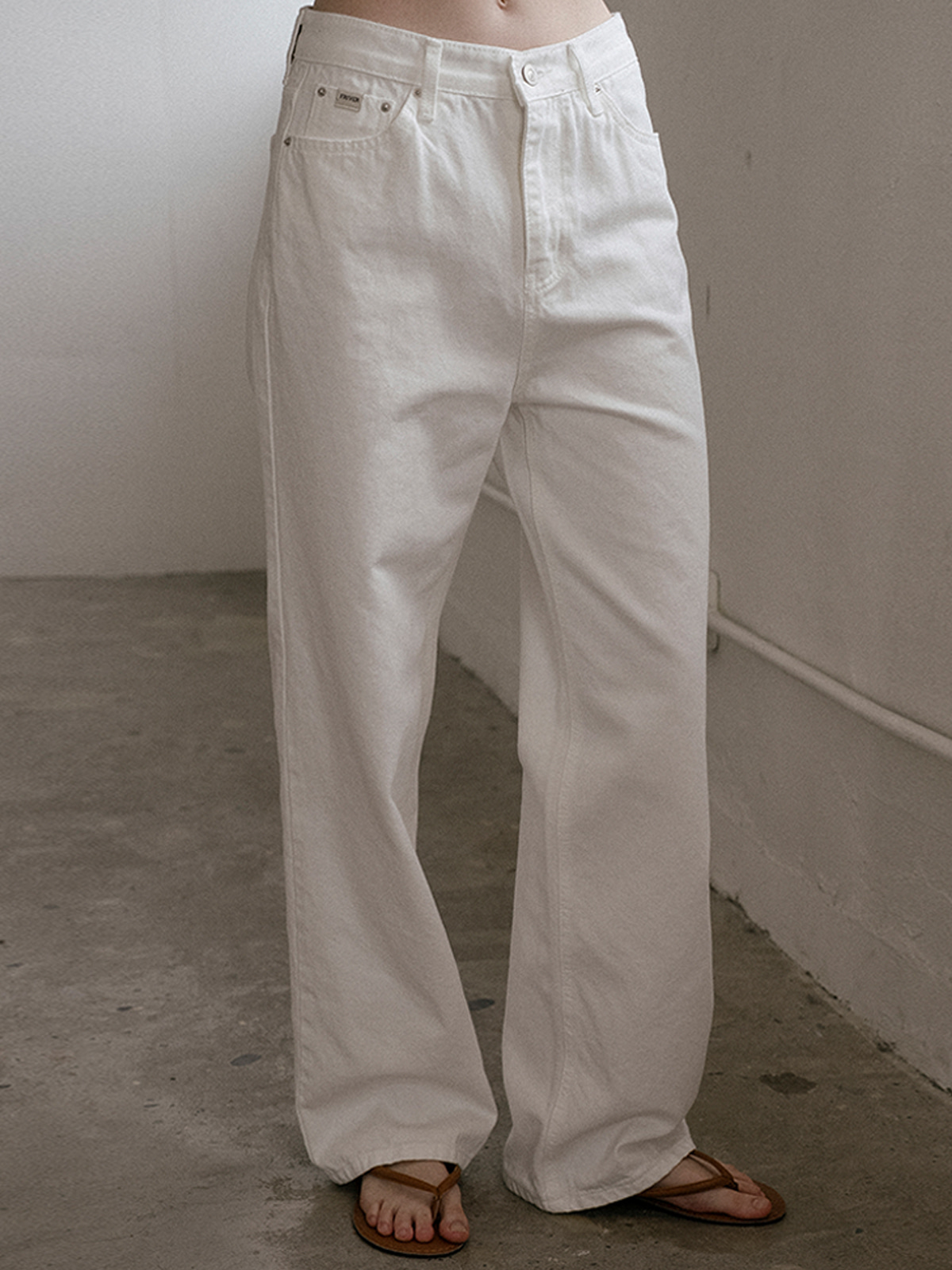 Straight denim pants FRSP02DP03_White