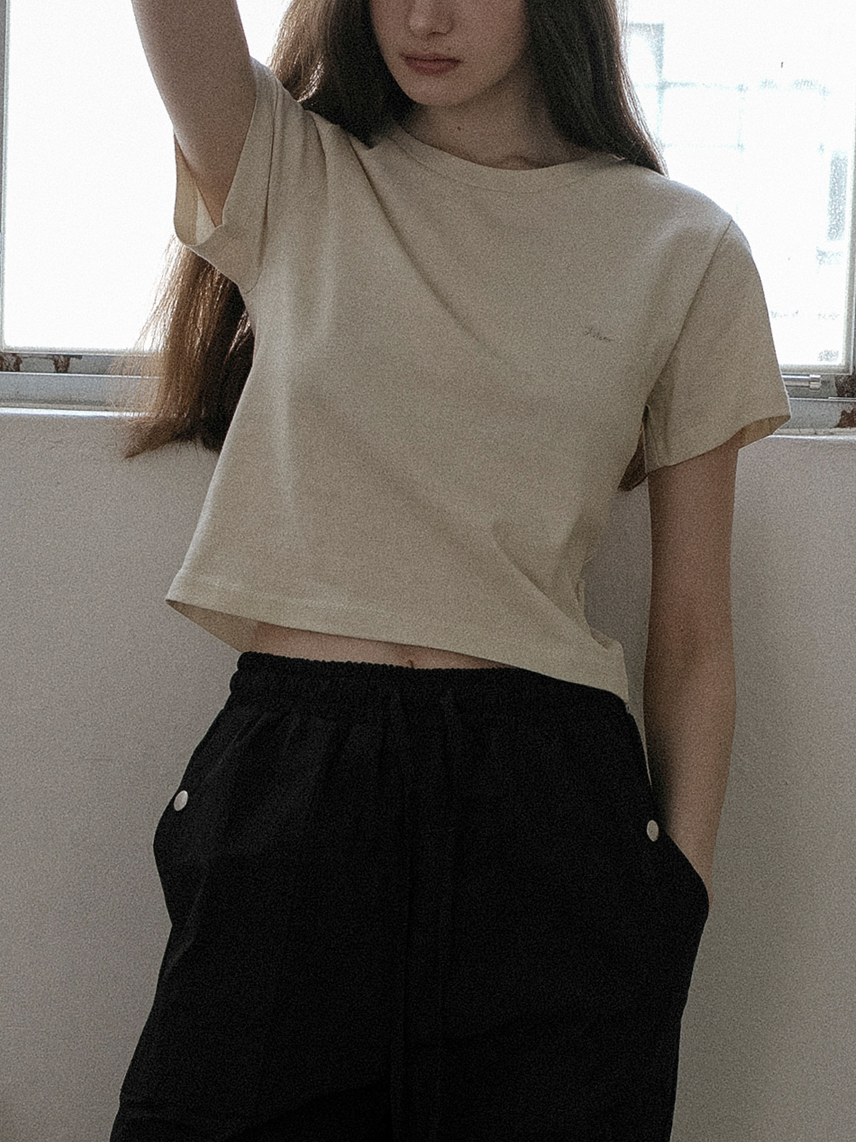 Logo cotton t-shirt FRSP02TS18_Cream