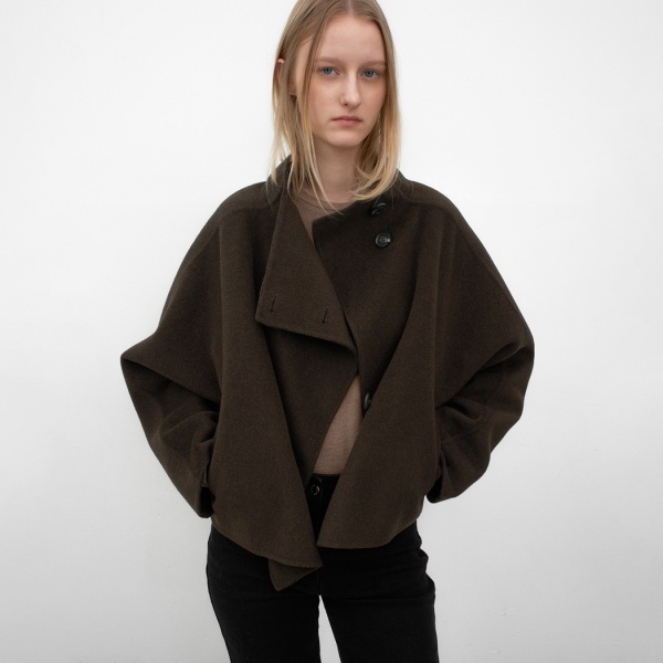 (CT-1463)CATHY WOOL HANDMADE SHORT COAT