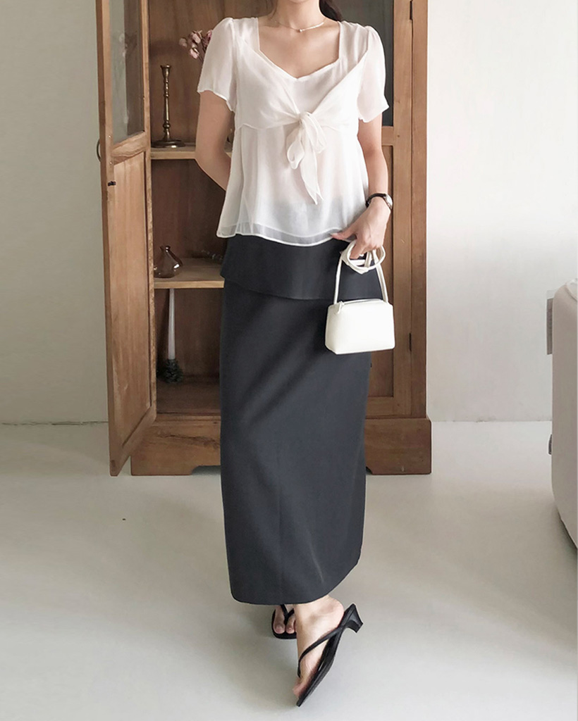 【関税込み】Silk Laundry ロングスカート LONG BIAS CUT SKIRT LILAC