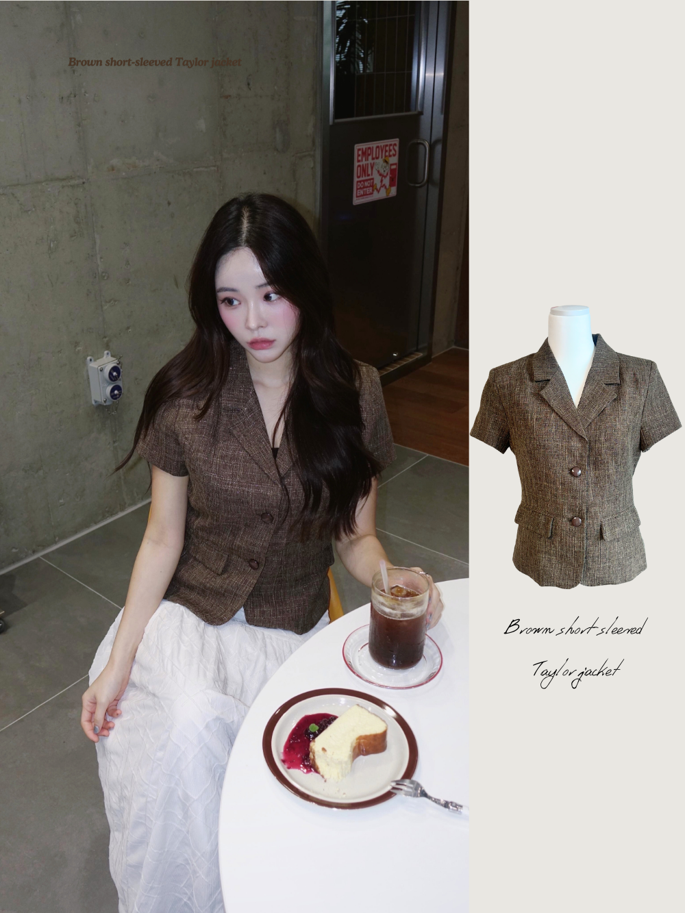 超美品 MIESROHE ブラウン 半袖テーラードジャケット Sサイズ 超美品 MIESROHE ブラウン 半袖テーラードジャケット Sサイズ 超美品