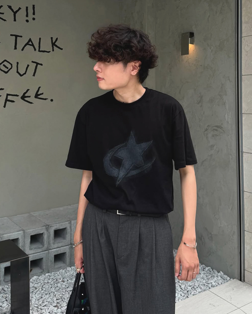 ムーンスターペインティングハーフTシャツ | ファッション通販